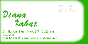 diana kabat business card